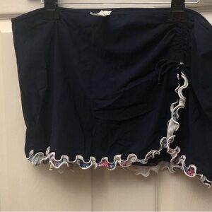 Profile By Gottex Navy Swim Skirt with White Trim